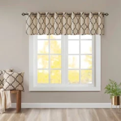 18"x50" Sereno Fretwork Print Valance -Madison Park Shop GUEST 9793f35b 3b08 45a2 b240 43f4984c236d
