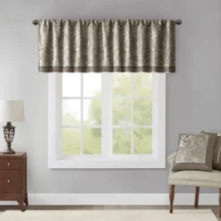 18"x50" Charlotte Jacquard Window Valance -Madison Park Shop GUEST a257c232 087c 4397 9d16 7f96d348fff6
