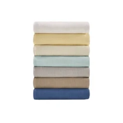 Freshspun Basketweave Cotton Bed Blanket -Madison Park Shop GUEST a35ebb02 8b26 41cc a111 3351039a2ff0