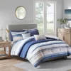 Madison Park 8pc Fairbanks Printed Seersucker Comforter And Coverlet Set Collection