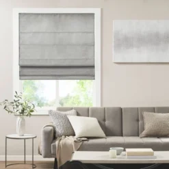 Aberdeen Printed Faux Silk Room Darkening Cordless Roman Blinds And Shade Gray -Madison Park Shop GUEST af1cff7e 746f 42b8 accb c0422a7cafce
