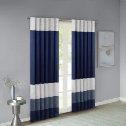 84"x50" Salem Polyoni Pintuck Light Filtering Window Curtain Panel - Madison Park -Madison Park Shop GUEST b5371542 6a38 40d4 97bb 6acc9ded962d