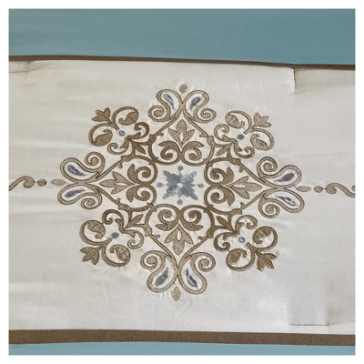 Sharon 7pc Polyester Jacquard Comforter Bedding Set With Bedskirt 7 Sharon 7pc Polyester Jacquard Comforter Bedding Set With Bedskirt - Image 7