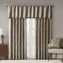 18"x50" Charlotte Jacquard Window Valance -Madison Park Shop GUEST b6c7b8a6 d035 4f4a 82a9 9ffb71aff279