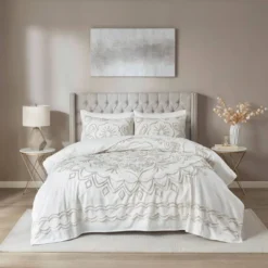 3pc Valeria Tufted Cotton Chenille Coverlet Set -Madison Park Shop GUEST b971965b dbfc 4a92 830d 26cabbe59086
