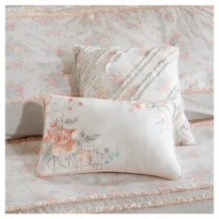 Desiree Cotton Percale Comforter Bedding Set With Euro And Bedskirt Blush - Madison Park -Madison Park Shop GUEST bc5ddcda 7fbc 4d96 adcd ece70d940994