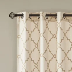 1pc Light Filtering Sereno Fretwork Print Curtain Panel - Madison Park -Madison Park Shop GUEST bea50fbc cc53 4082 8144 4fa08a080629
