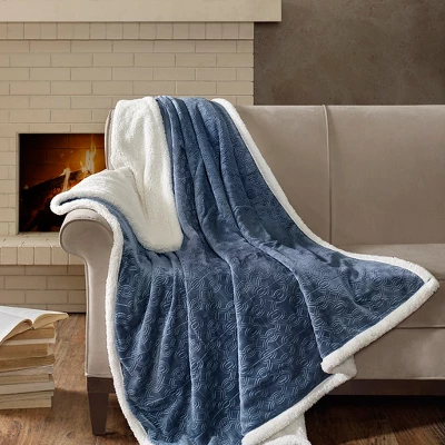 60"x70" Oversized Celia Textured Plush Throw Blanket 1 60"x70" Oversized Celia Textured Plush Throw Blanket