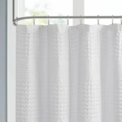 72"x72" Orinn Super Waffle Textured Shower Curtain White -Madison Park Shop GUEST c16d26e5 0ae1 48a4 87f6 b10f7f4e8e2f