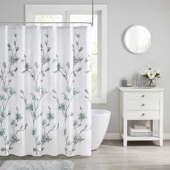 Anise Floral Printed Burnout Shower Curtain -Madison Park Shop GUEST c7de919b f27c 4c10 aedb fd41fee75992