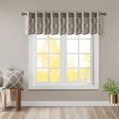 18"x50" Sereno Fretwork Print Valance -Madison Park Shop GUEST c83082a9 d9e3 4e52 a77a 875d701c35ec