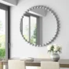 36" Dia Marlowe Round Decorative Wall Mirror Silver