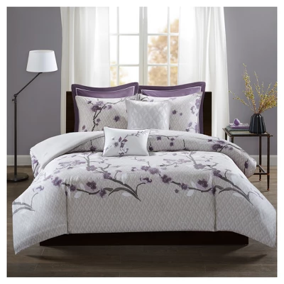 Sakura Cotton Duvet Cover Set 7pc 1 Sakura Cotton Duvet Cover Set 7pc