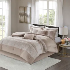 7pc Anett Chenille Jacquard Comforter Set Taupe -Madison Park Shop GUEST cd5c2039 2754 4aca 8698 c55fc4fb01f3