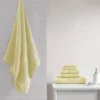 6pc Roman Super Soft Cotton Quick Dry Bath Towel Set Yellow - Madison Park