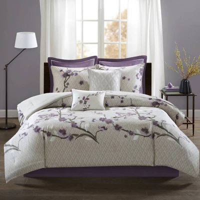 Sakura Cotton Comforter Set 8pc 1 Sakura Cotton Comforter Set 8pc