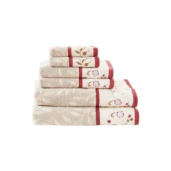 6pc Monroe Embroidered Cotton Jacquard Towel Set - Madison Park -Madison Park Shop GUEST d3afb74e cd92 4f39 8c5c d458e5cf6592