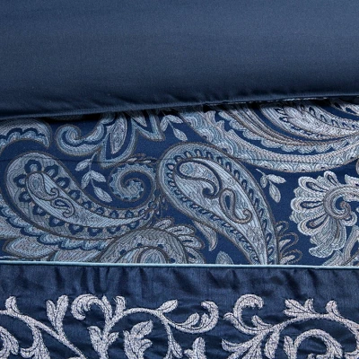 Martha Jacquard Comforter Set Navy - Madison Park 5 Martha Jacquard Comforter Set Navy - Madison Park - Image 5