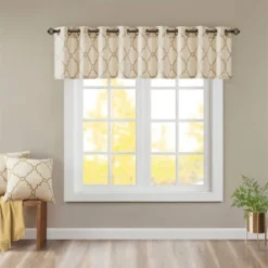 18"x50" Sereno Fretwork Print Valance -Madison Park Shop GUEST deb2bb8c 3363 44f8 9f02 ab245ee6ca8c