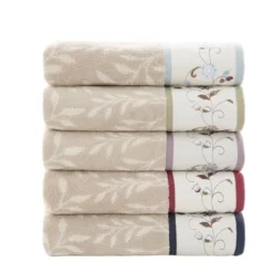 6pc Monroe Embroidered Cotton Jacquard Towel Set - Madison Park -Madison Park Shop GUEST e3482f77 4e93 4ea1 a132 8bedf36956c1