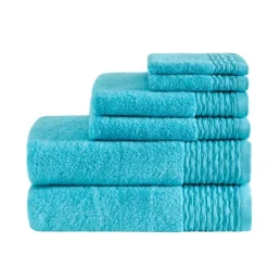 6pc Curv Jacquard Wavy Cotton Towel Set -Madison Park Shop GUEST e487f519 d98d 4ac7 8975 87fd23e99f6a