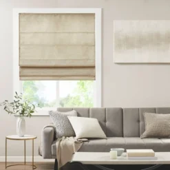 Aberdeen Printed Faux Silk Room Darkening Cordless Roman Blinds And Shade Taupe -Madison Park Shop GUEST e67e14e0 6d12 41b9 b2c7 4e3f1e2e032b