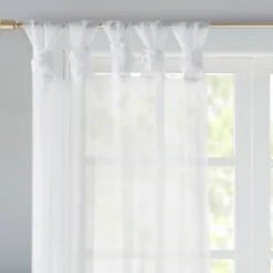 Set Of 2 Persis Twisted Tab Voile Sheer Window White -Madison Park Shop GUEST e76ef97f c076 44d3 8e3f 16538362c6ef