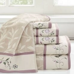 6pc Monroe Embroidered Cotton Jacquard Towel Set - Madison Park -Madison Park Shop GUEST ea419bbf 7dc6 4b45 825b f85a9175ddff