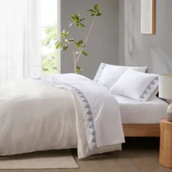 Madison Park 4pc Embroidered Microfiber Sheet Set -Madison Park Shop GUEST eb748688 6b85 4f86 99e0 fc5d890d1635