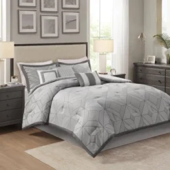 7pc Ollie Jacquard Comforter Set Gray - Madison Park -Madison Park Shop GUEST efde297f 98a2 473c b5d0 06bdcbd1c184
