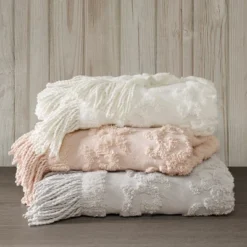60"x50" Mila Cotton Tufted Throw Blanket -Madison Park Shop GUEST f3754091 9b9c 45de a30c 57a634c714fe