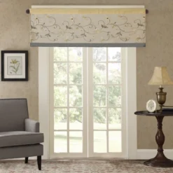 50x18" Monroe Embroidered Window Valance -Madison Park Shop GUEST f4a53cbd a135 46a8 9000 92737450137b