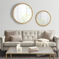 36" Dia Marlowe Round Decorative Wall Mirror Gold 11 36" Dia Marlowe Round Decorative Wall Mirror Gold -Madison Park Shop GUEST fdff933c 67fa 49cb 9080 115d78969dcb 1