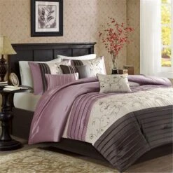 Serene Comforter Set, Queen - Purple