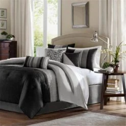 Amherst Comforter Set - Black, Full