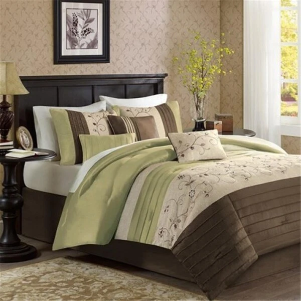 Serene 7 Piece Comforter Set, King - Green, 7PK 1 Serene 7 Piece Comforter Set, King - Green, 7PK