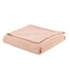 Twin Size Woven Cotton Blanket, Blush