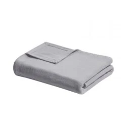 Freshspun Basketweave Cotton Blanket, Grey - King