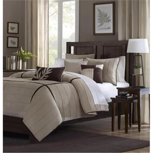 Dune Comforter 7 Pc Set, Khaki - Queen 1 Dune Comforter 7 Pc Set, Khaki - Queen