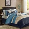 Serene Comforter Set, Queen - Navy