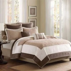 Attingham Coverlet Set, Beige - Full-Queen