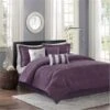Hampton 7 Piece Comforter Set, Grey - Cal King, 7PK