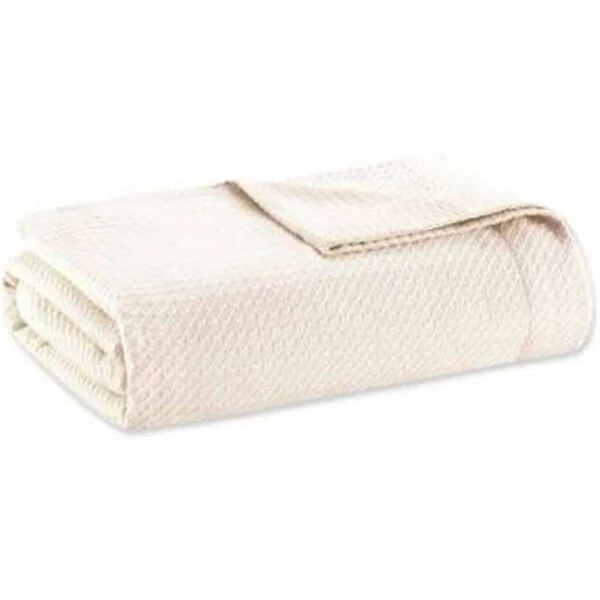 Twin Size Blanket, Ivory 1 Twin Size Blanket, Ivory