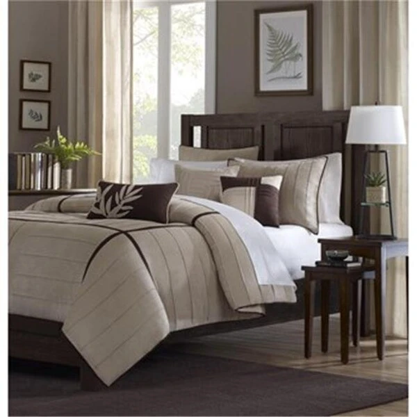Madison Park MP10-070 Dune Comforter 7 Pc Set; Khaki - King 1 Madison Park MP10-070 Dune Comforter 7 Pc Set; Khaki - King