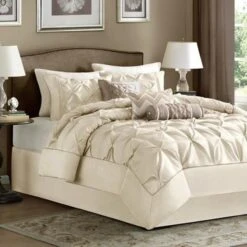 Madison Park MP10-432 100 Percent Polyester Polyoni Comforter; Tufted - Set Of 7 - Queen