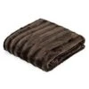 Madison Park MP50-455 Duke Long Fur Knitted Throw Brown