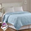 Madison Park MP51-542 Windom Microfiber Down Alternative Blanket; Blue - Full & Queen