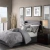 Madison Park MP10-923 Quinn 7 Piece Comforter Set; Grey - King