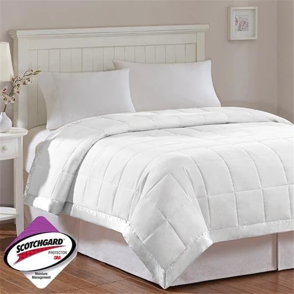 Madison Park MP51-1613 Windom Microfiber Down Alternative Blanket; Twin - White 1 Madison Park MP51-1613 Windom Microfiber Down Alternative Blanket; Twin - White