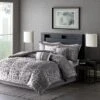 Madison Park MP10-2374 Carlow 7 Piece Comforter Set - Grey; King